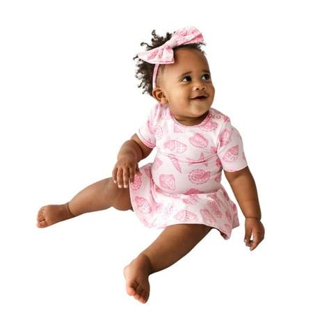 

Baby Girls Short Sleeve Chloe Dress - Seashells
