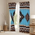 thumbnail image 3 of Manfei Bohemian Aztec Black Out Curtains for Children Teens Adults,Exotic Style Curtains Pack of 2 (42x63 Each),Hippie Tribal Bedroom Curtains,Ultra Soft Home Decor, 3 of 6