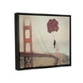 thumbnail image 3 of Stupell Industries Bridge Girl Balloons Abstract Modern Collage Design Jet Black Framed Floating Canvas Wall Art, 16x20, by Ashley Davis, 3 of 5