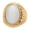 Gold White, variant on Unisex Stainless Steel Classic Oval Green Agate Signet Rings Wedding Jewelry Silver Size 7
