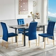 thumbnail image 3 of M optimized Expandable Dining Table, Kitchen Table with Steel Support Legs, Ceramic Desktop, Metal Legs, Modern Dining Table for Living Room, Dining Room, Restaurant, 3 of 7