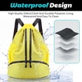 thumbnail image 6 of Bocaoying 3-Compartment Sports Drawstring Backpack, Water-Resistant Gym Bag with Wet/Dry Separation, Side Pockets & Zipper Pocket, Lightweight Swim Soccer Basketball Sack, 6 of 7