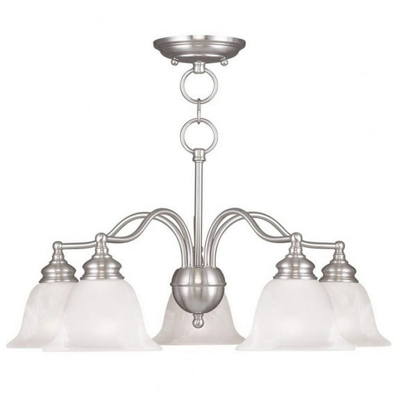 Traditional Five Light Chandelier-Brushed Nickel Finish Bailey Street Home 218-Bel-1260871