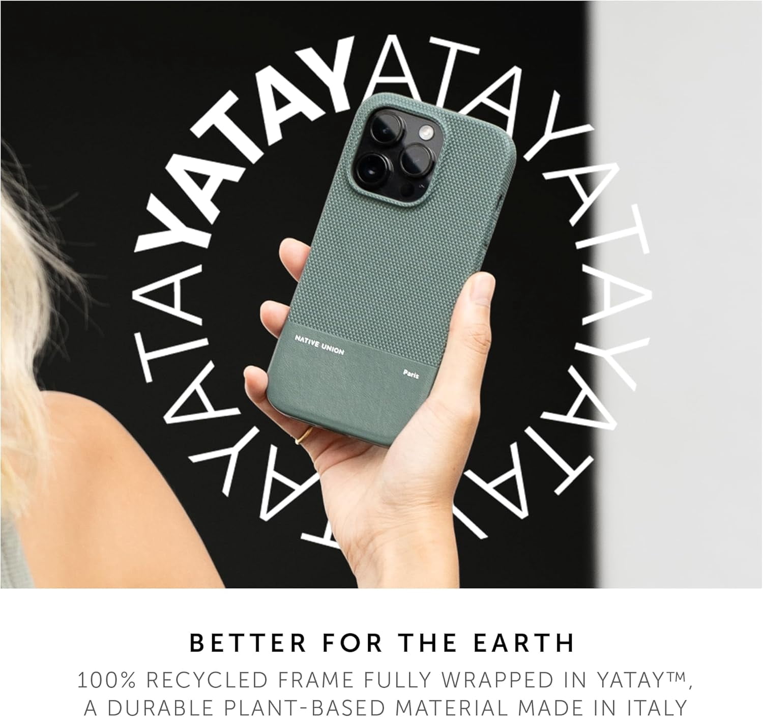 Native Union (Re)Classic Case –6ft Drop Protection – Compatible with iPhone 15 Pro Max(Slate Green)