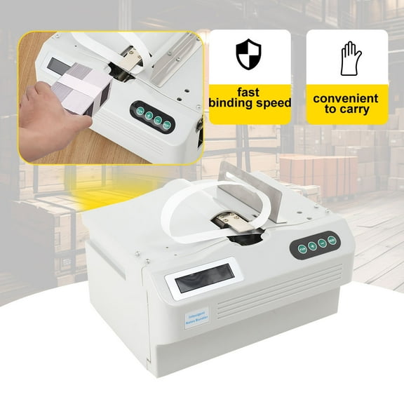NICCOO Automatic Small Banknote Binding Machine Strapping Bundling Money Packer