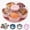 Pink, variant on Divided Spin & Snack Serving Tray, Portable Travel Rotating Multi-Compartment Food Organizer with Lid, Party Platter for Chips, Veggies, Fruits, Dips, Nuts (Blue)