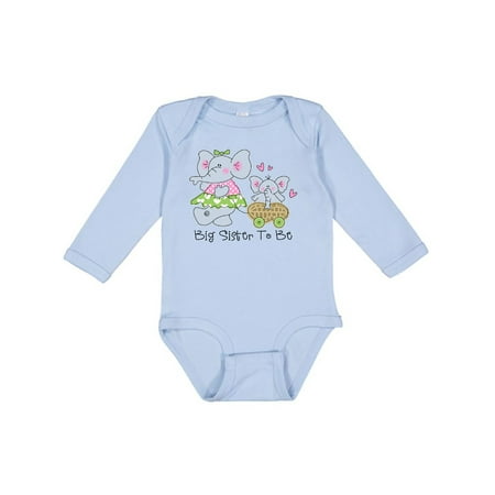 

Inktastic Elephant Future Big Sister Girls Long Sleeve Baby Bodysuit