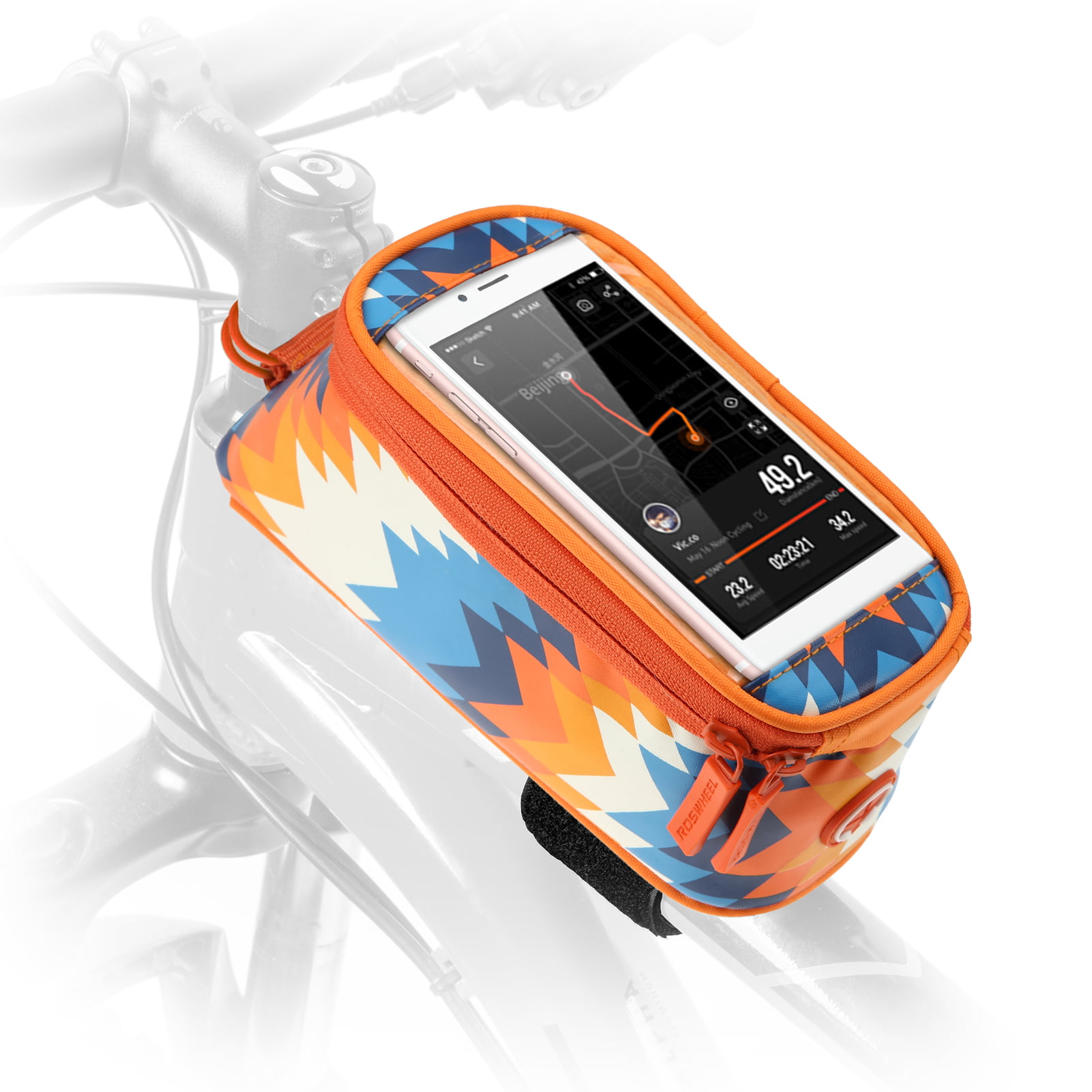 ROSWHEEL HARD SHELL SMART PHONE MOUNT HOLDER bike iPhone Galaxy frame bag case 