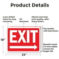 thumbnail image 2 of (2 Pack) Exit Right OSHA ANSI Sign 24 Inch X 18 Inch Indoor / Outdoor Rust-Free Aluminum Metal Signs for Workplace, Workshop, and Construction Site, Made in the USA, 2 of 8