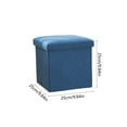 thumbnail image 3 of Navy Multifunctional Foldable Linen Storage Stool Storage Box Organizer Shoe Changing Stool Fabric Storage Stool For Home Office 25X25Cm 9.84X9.84In Weight 1.98 Lb, 3 of 6