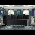 thumbnail image 4 of Plush Corduroy Curved Sectional Sofa with 4 Pillows|Modular Design for Multi-Spaces, 4 of 9