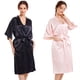 thumbnail image 3 of Bata de baño lisa de color liso para mujer, cárdigan largo de satén de primavera y otoño, suéter de lana, vestido de mañana para dama de honor y novia, 3 of 6