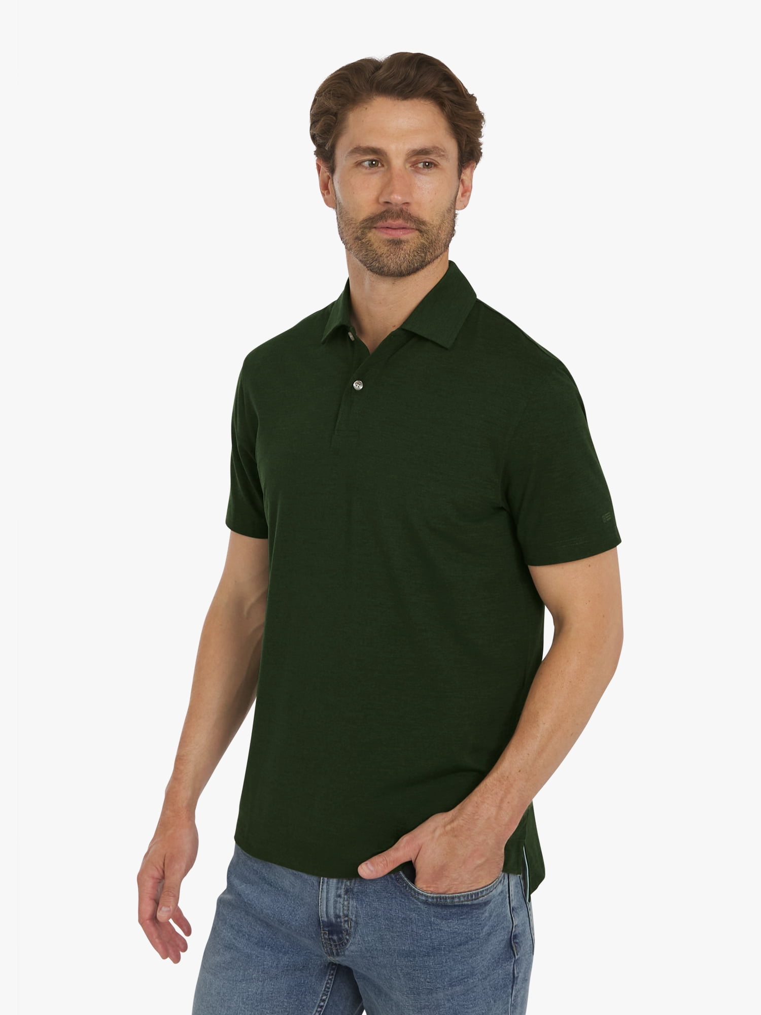 Chaps Men's and Big Men's Short Sleeve Performance Solid Polo Shirt, Sizes S-3XL