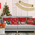 thumbnail image 5 of Merry Christmas Pillow Covers 16x16 Set of 4 Velvet Christmas Pillow Cases Red Green Xmas Winter Holiday Throw Pillow Covers Christmas Tree Cushion Covers for Outdoor Home Bed Sofa Couch(16 Inch), 5 of 5