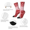 thumbnail image 3 of Hirioo Striped Meat Pattern Adult Middle Tube Socks Breathable Sock Non-Pilling,Contrasting Color Design, 3 of 6