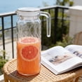 thumbnail image 4 of EGNMCR Kitchen Gadgets Large Capacity Heat Resistants Glass Water Pitcher With Lid High Borosilicate Glass Juices Jug For Iced Tea Lemonade Cold Hot Drinks Home Kitchen Use Glass Pitcher, 4 of 6
