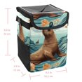 thumbnail image 5 of Sea Lion Foldable Car Garbage Can with Lid, Leak-Proof Mini Trash Can, Hanging Storage Bag for Car, 5 of 6