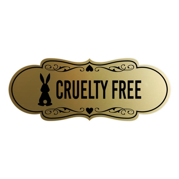 Designer Cruelty free Sign (Brushed Gold) - Medium