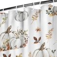 thumbnail image 3 of Fall Pumpkins Leaves Pattern Shower Curtain 36"x72" ,Bathroom Decorative Shower Curtains Set with 12 Hooks,Modern Waterproof Washable Shower Curtain, 3 of 6