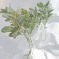 thumbnail image 4 of Faux Lambs Ear Stems 5Pcs Artificial Greenery DIY Craft, 4 of 6