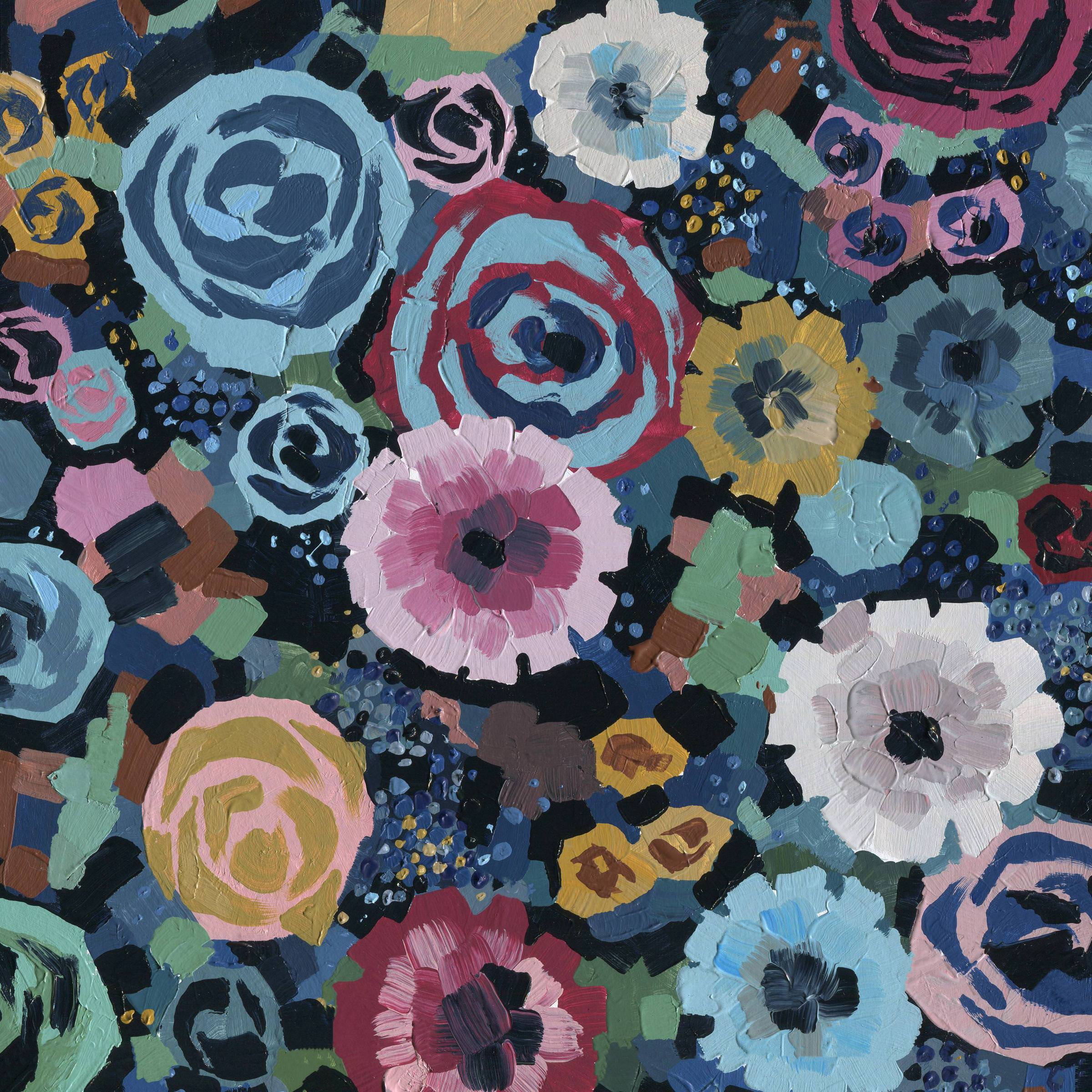 Floral Drama Painting Print on Wrapped Canvas