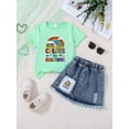 thumbnail image 3 of MEZZALL Child Girls Summer Outfit Sets Cute Rainbow Printed Short Sleeve Tops And Denim Skirt Casual Fashion Two Piece Toddler O-Neck Holiday Daily Clothes Sets, 3 of 3