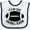White and Navy, variant on Inktastic It's My 1st Football Season Boys or Girls Baby Bib