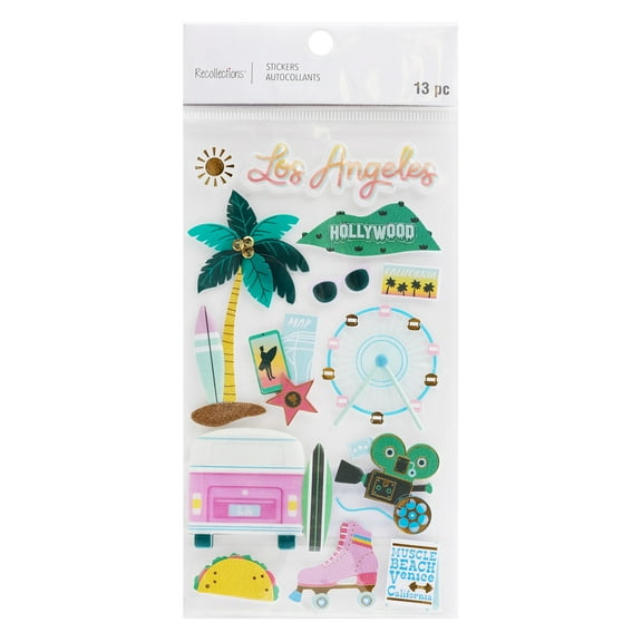 12 Pack: Los Angeles Stickers by Recollections