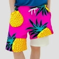 thumbnail image 2 of shoper Boys Swim Trunks Set with Compression Liner Summer Print Quick Dry Shorts Swimming Short Beach Pants Boy Swim Trunks Hot Pink 120, 2 of 5