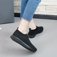 thumbnail image 7 of nsendm Female Fashion Sneakers Adult Sneaker Wedges Shoes for Women Size 12 On Sports Shoes Mesh Outdoor Comfortable Women's shoes Sneaker Socks for Women Black 7, 7 of 7