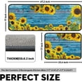 thumbnail image 4 of Sunflower Kitchen Rugs and Mats Set of 2 Pieces Non Skid Washable Non-Slip Backing Anti Fatigue Kitchen Mat Microfiber Kitchen Runner Rugs for Home Kitchen 17"x47.2"+17"x23.6", 4 of 5