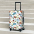 thumbnail image 5 of Uemuo Stamp Printed Washable Luggage Cover - Fashion Suitcase Protector Fits 18-32 Inch Luggage -Large, 5 of 9