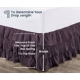 thumbnail image 5 of SGI Bedding 12 Inch Multi Ruffled Bed Skirt | Microfiber Bed Skirt | Fade Resistant, Wrinkle Free, Anti-static, Decorative, Extra Storage Space, Clutter-Free | Olympic Queen, Plum, 5 of 8
