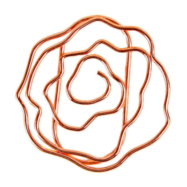 Clearance! Sweet Home Farm Home Decor New Rose Paper Clips Metal Diy Flowers Student Stationery Bookmarks Gift Shaped Pins One Size Multi-Color