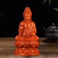 thumbnail image 1 of Estatua de madera Yin, estatua de Buda de adoración, figura de Feng Shui, escultura de Buda para escritorio, estante para sala de estar, Marrón Macarena Estatua de Buda, 1 of 8