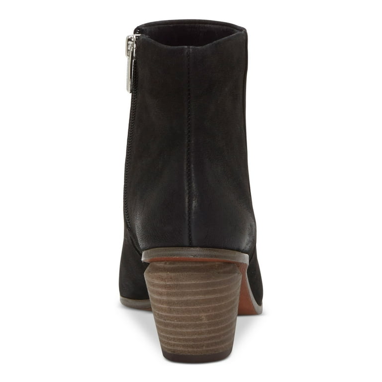 VINCE CAMUTO Womens Black Cushioned Grasem Pointed Toe Stacked