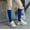 Blue, variant on TRUBKH Soccer Socks Women Football Socks Women's Crew Socks Ankle Compression Socks for Women Long Socks for Women Athletic Socks Women Womens Hiking Clothes Black One Size