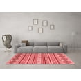 thumbnail image 3 of Ahgly Company Machine Washable Indoor Square Abstract Red Modern Area Rugs, 8' Square, 3 of 4