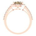 thumbnail image 4 of Halo Engagement Ring for Women - 1.86ct Yellow Moissanite in 14K Rose Gold Promise Ring, 4 of 6