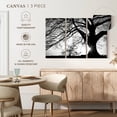 thumbnail image 4 of Elephant Stock Oak Silhouette Wall Art - Horizontal Multi Panel Canvas - Living Room Wall Decor - Floral And Botanical Multi Panel - Black And Gray Decor By Photoinc Studio - 33" x 20", 4 of 4