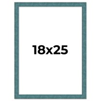 18x25 Frame Blue Rustic Barnwood Solid Wood Picture Frame Width 1.25 Inches | Interior Depth 0.5