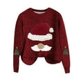 thumbnail image 2 of Cute Christmas Sweaters for Women 2025 Long Sleeve Crewneck Loose Xmas Santa Pullover Sweater Jumper Tops, 2 of 3