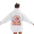 thumbnail image 2 of Womens Hoodies White Women's Oversized Print Hoodie Casual Loungewear Long Sleeve Sweatshirt for Women M, 2 of 6