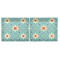 thumbnail image 3 of Floral Flowers Blue Kitchen Curtains Half Tier Curtain 2 Rod Pockets Bathroom Bedroom Cupborad Living Room 27"x24", 3 of 8