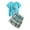 ZE Sky Blue, variant on Kid's Round Neck Short Sleeve Tshirt Shorts Outfit Set (Toddler Boys)