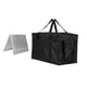 thumbnail image 1 of Bolsa de comida aislada con base y asa portátil para supermercado negro, 1 of 9
