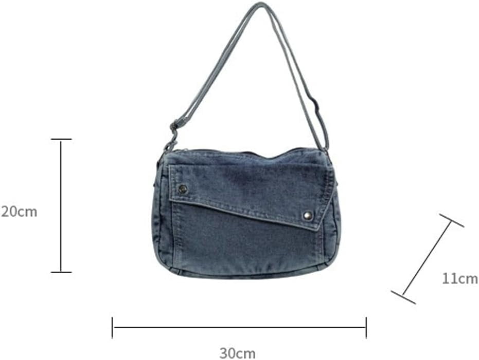 2025 Denim Shoulder Bag Trendy Jean Canvas Messenger Bag for Women Tote Bag Retro Crossbody Handbag