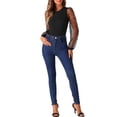 thumbnail image 2 of DARING DIVA Body de Manga Larga para Ropa de Club de Mujeres, Mono con Mangas de Malla, Body XS Negro, 2 of 6