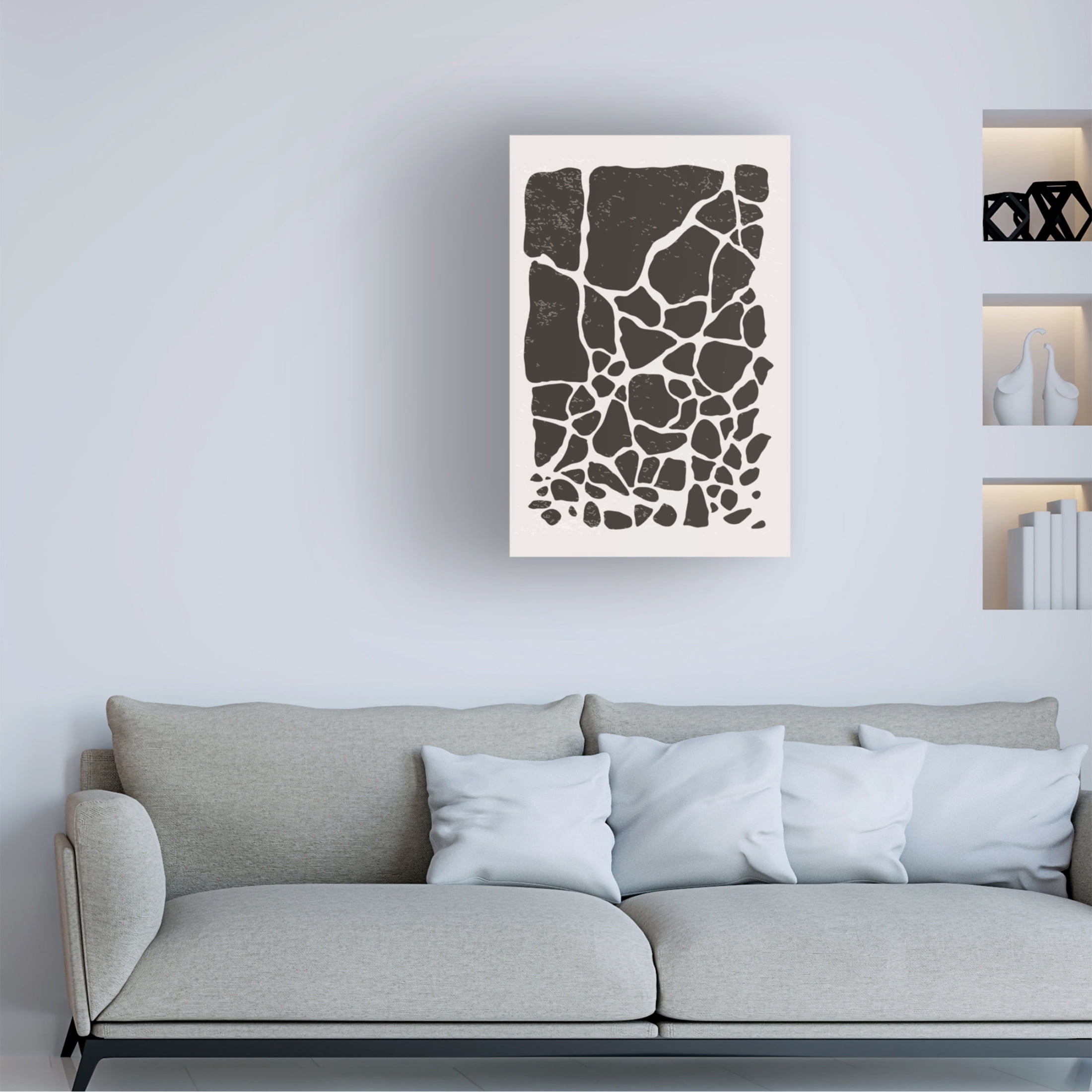 Trademark Fine Art jay stanley Black Abstract Collection 3 Canvas Wall Art