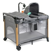 JOYMOR All in One Nursery Center,Bassinet with Changing Table,Mattress,Sheet,Unisex Infant